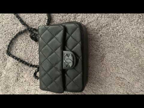 Chanel Caviar Square Mini Flap bag so black (incognito) series
