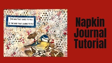 Napkin Art Journal Tutorial- Collage Papers, Music Papers, Modeling Paste= Vintage