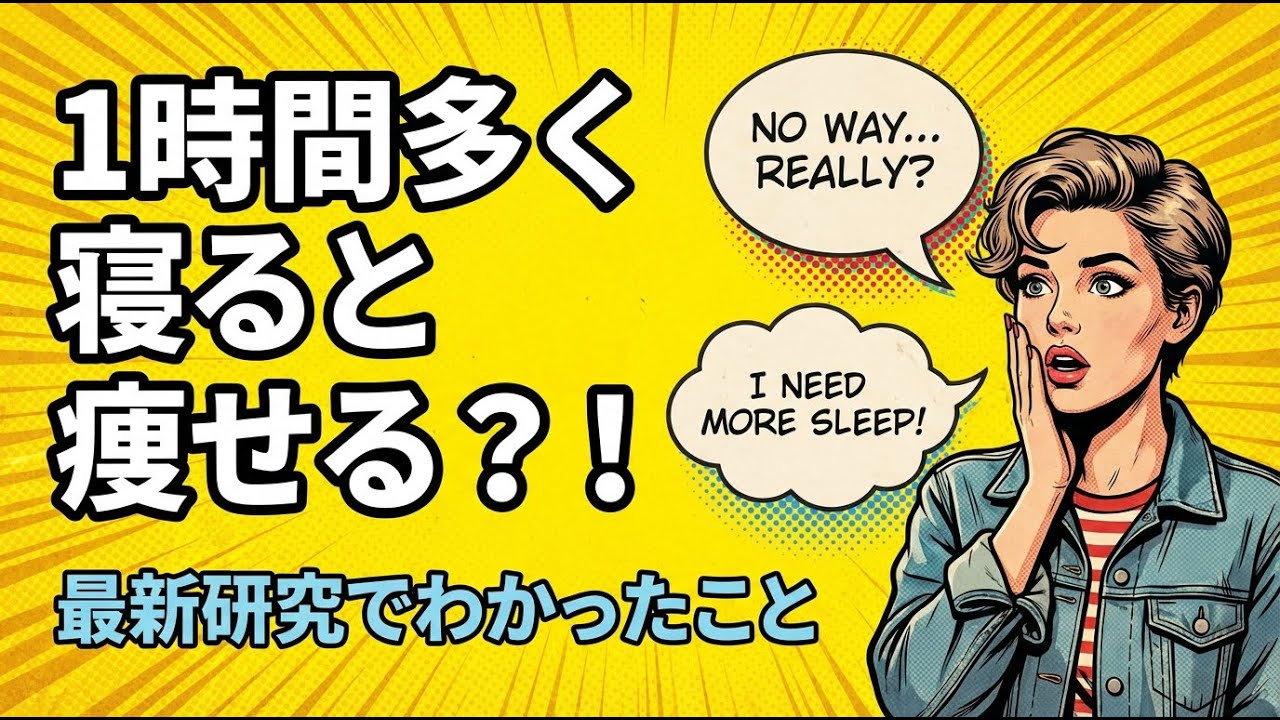 【ゆる論文解説】1時間長く寝るだけで痩せる？睡眠とカロリーの意外な関係