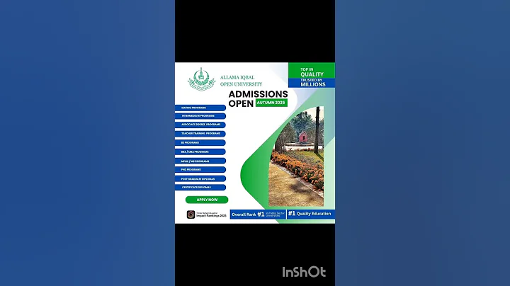 AIOU New Admission | Autumn 2025 #exam #aiou #admission #open #online #exams #admissions