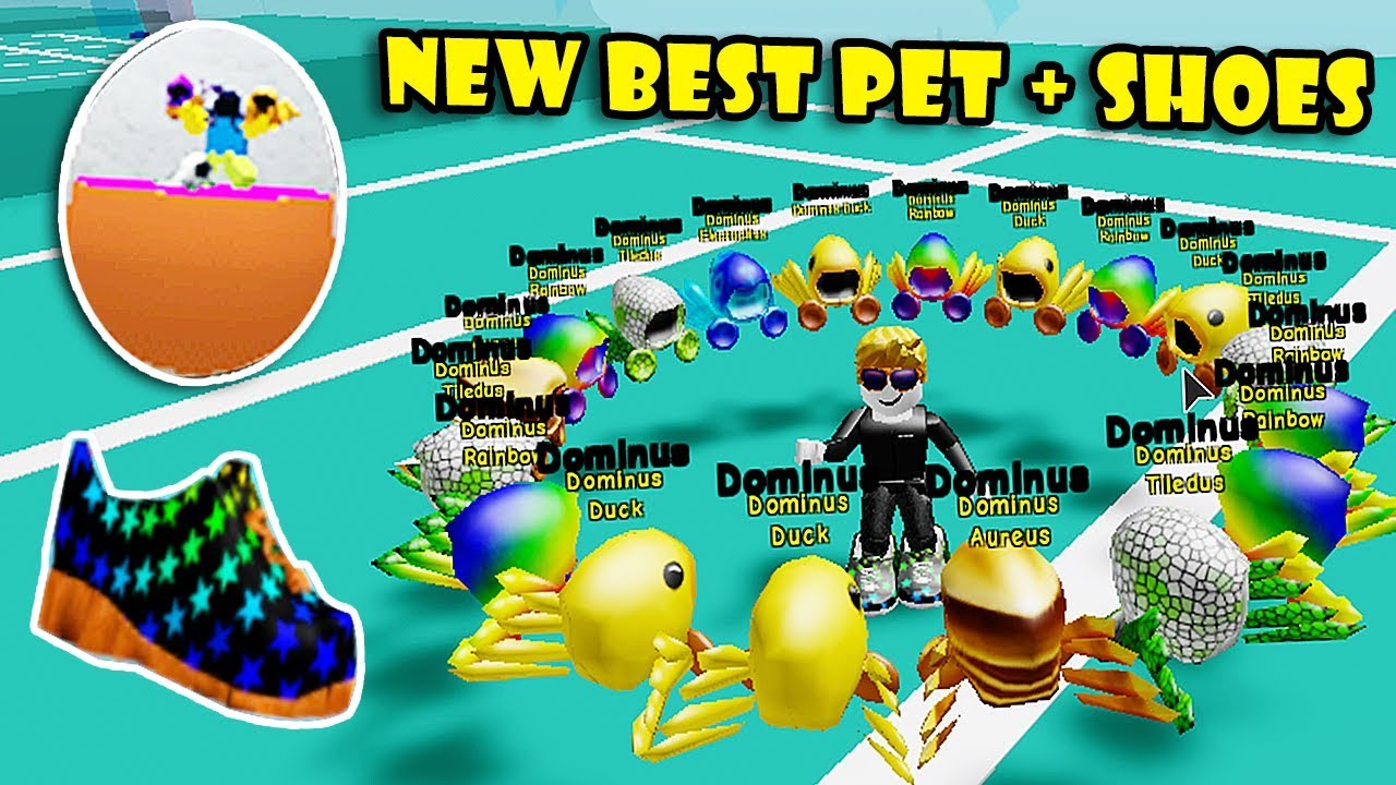 I Got All Rarest Dominus Pets Buying The Best Sneaker In Speed Simulator X Roblox - j ai le gummy winged hydra roblox bubble gum simulator youtube