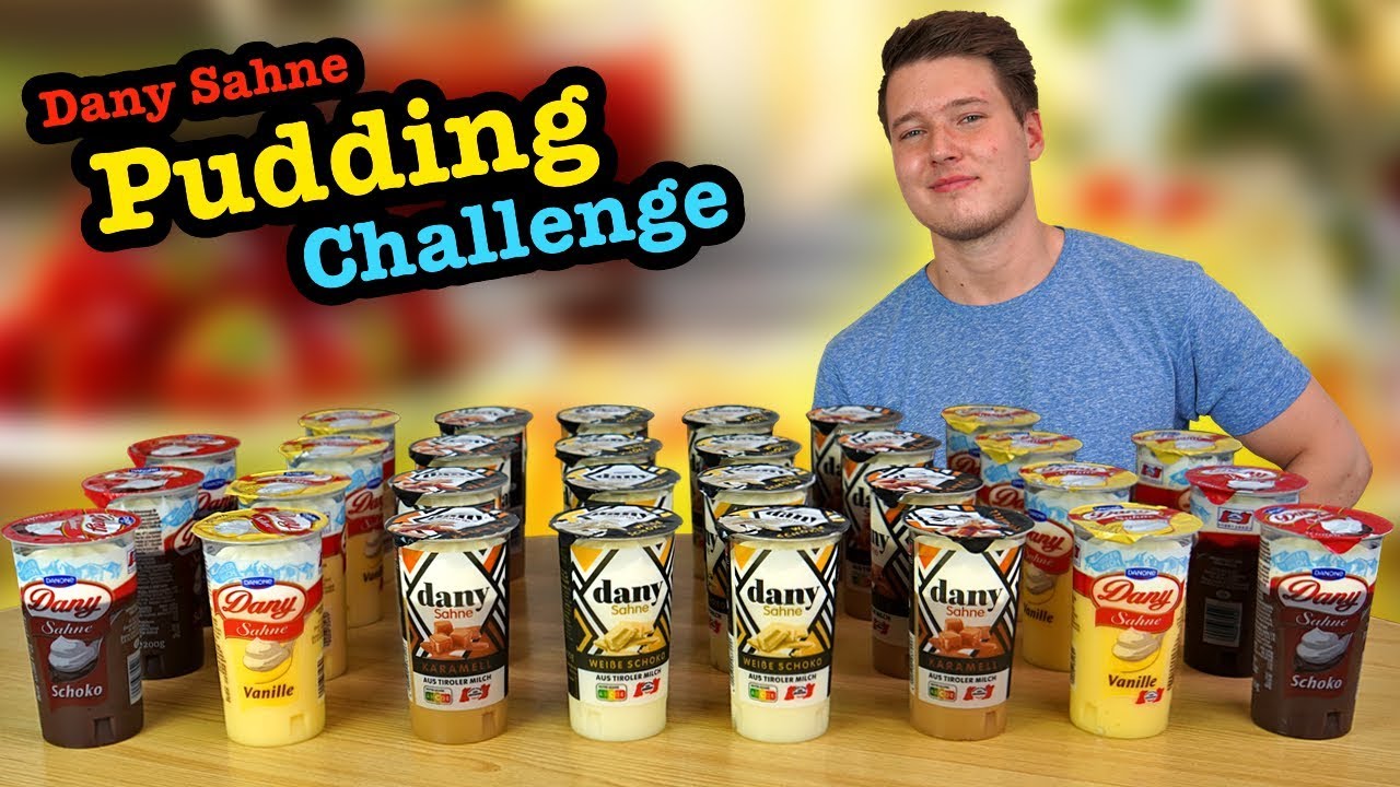 30 Becher Dany Sahne Pudding Challenge (7.000+ Kalorien) - YouTube