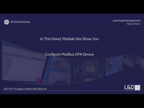D20-1071 l Configure Modbus DPA Device v1
