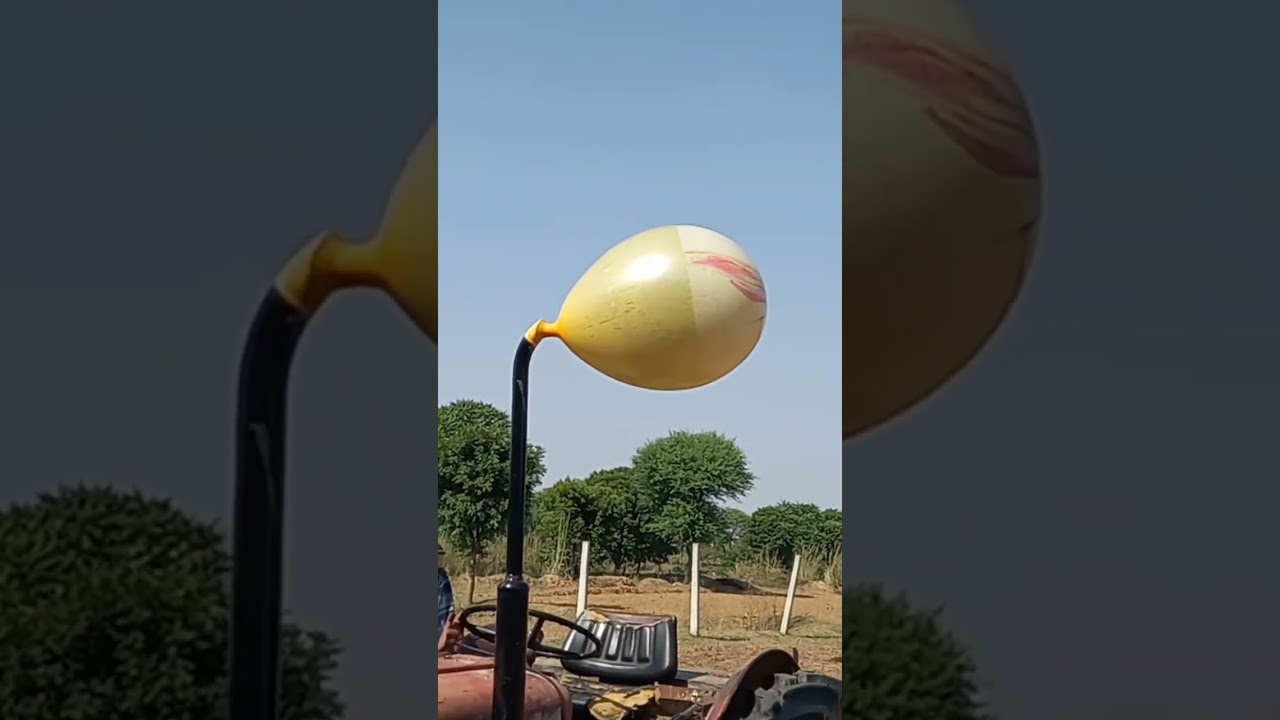 Sound vs tractor Silencer balloon experiment 