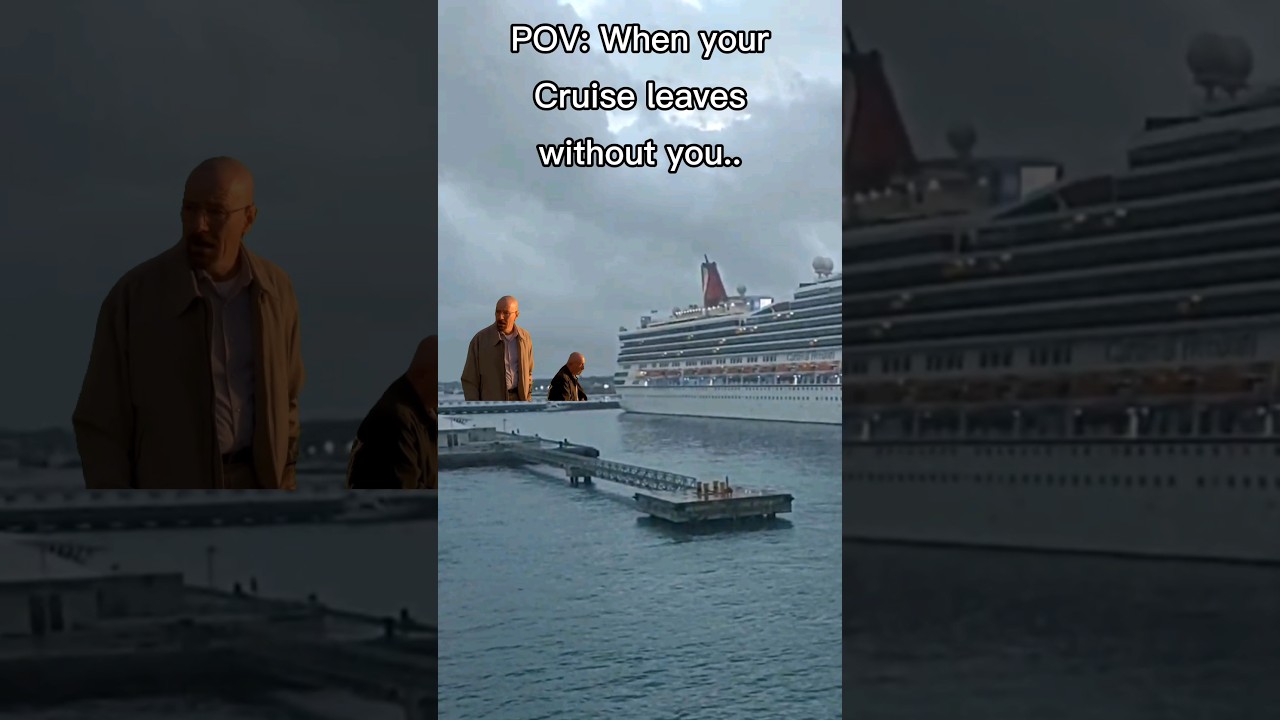 Cruise Ship left without the passengers?! 😂⛴️ #cruisememe #cruisevacation #cruiseblues
