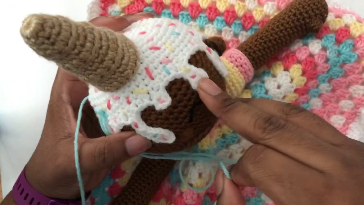 Adding Sprinkles to the My Kinda Thing Ice Cream UniCone Crochet Lovey