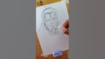 Drawing Hanuman Ji 😍 | Short Video | Kishan Gupta Arts | #hanumanji #sketch #drawing #shiv  #shorts