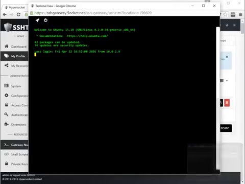 SSH Gateway - Creating a node and launching a Web Terminal