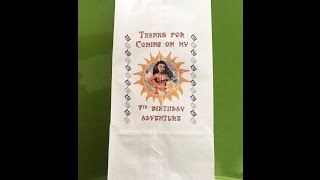 How to make custom color gift bags (Moana Gift Bag) with MS Word