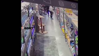 Caught sniffing females cheeks on surveillance camera