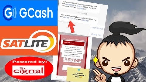 PAANO MAG LOAD SA SATLITE GAMIT ANG GCASH AT WEBSITE