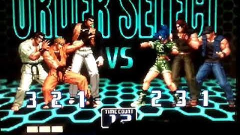 Kof 2002/Robert-Ryo-Takuma vs Leona-Clark -Ralf