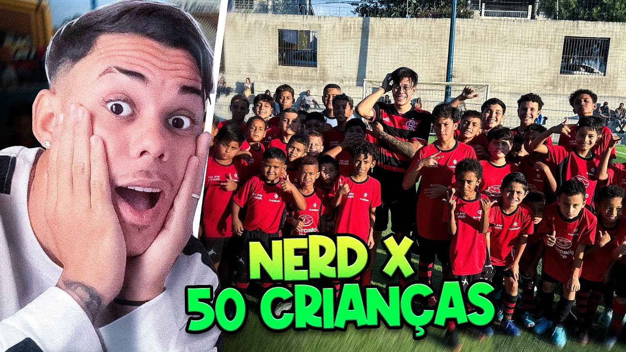 SERÁ QUE o NERD GANHA de 50 CRIANÇAS no FUTEBOL ?! 🤔