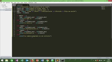 6. Calculadora con python, uso de if y elif en python 3