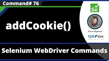 addCookie() Command - Selenium WebDriver