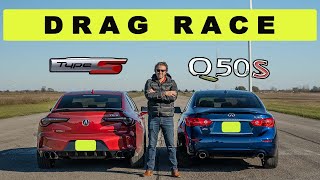 2021 Acura TLX Type S vs Infiniti Q50 Red Sport, there was no hope! Drag and Roll Race.