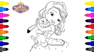 Famous Sofia the First and Clover Coloring Pages for Kids Profile