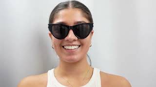 Woman model wearing Saint Laurent SL425 001 Sunglasses Wealth