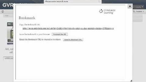 Using Gale Virtual Reference Library - Bookmarking Your Favorites