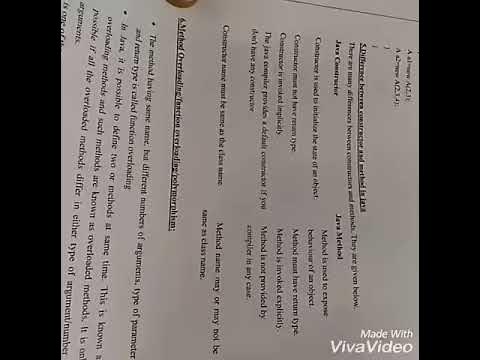 Difference between java constructors and java methods - YouTube