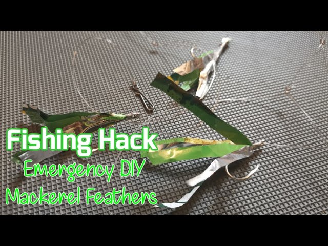 Fishing Hack # 10  DIY Emergency Mackerel Feathers / Lures 