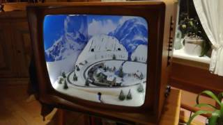 Z scale winter layout, TV