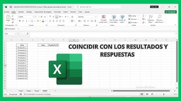 Validación de Datos en Excel   coincide con los resultados