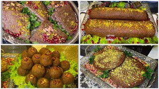 أصعب أنواع الكببصارت الاسهل ?الكبة المبرومة والصاجية و سوارة الست مع طريقة التفريز kibbeh