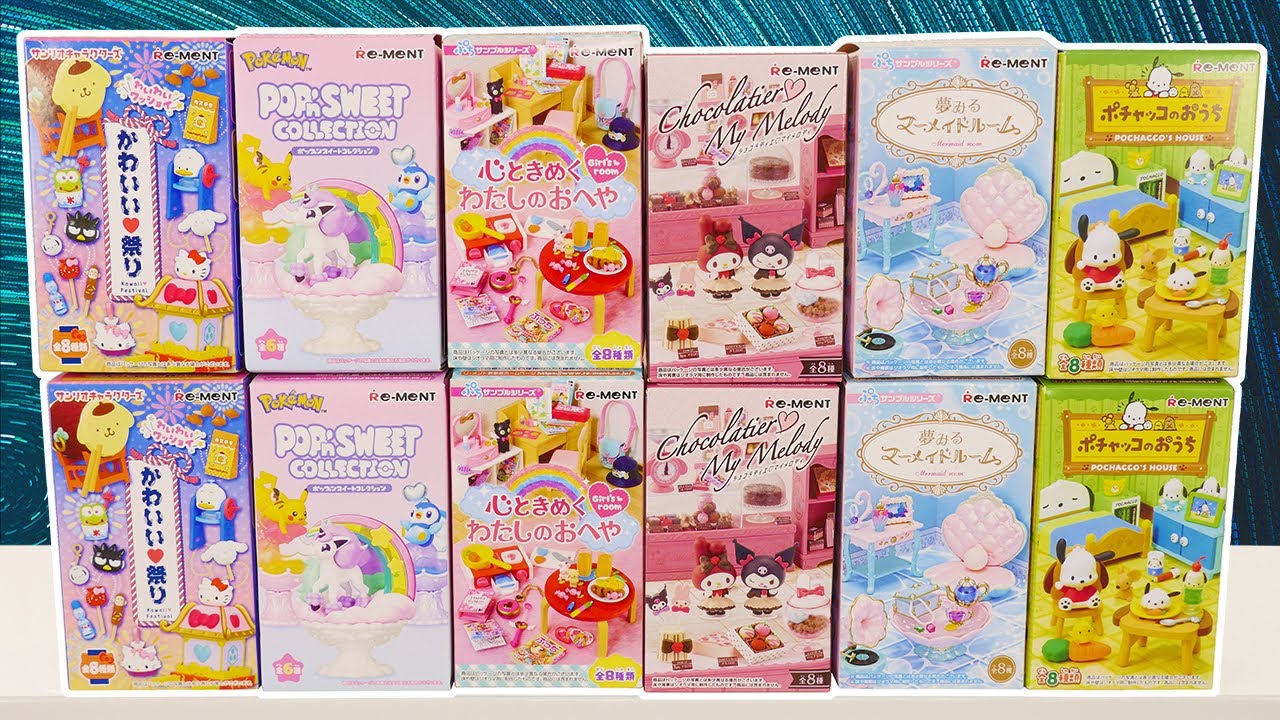 Random RE-MENT Blind Box Unboxing | Pokemon | Sanrio | My Melody | Kuromi | Pochacco | Kawaii