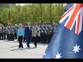 Ehrenkompanie - Australiens Premierminister Malcolm Turnbull und Boxer-Panzer