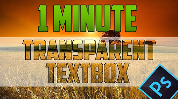 How to Add a Transparent / Opaque Text Box to an Image in Photoshop CC
