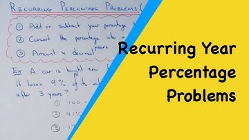 How To Calculate Recurring Or Repeating Percentage Problems Using Decimal Multipliers