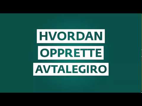 Hvordan opprette avtalegiro