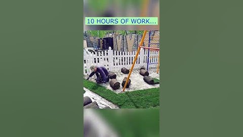 Perfect front yard makeover. Before after time lapse #shorts