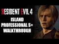 Resident Evil 4 Remake (PS5) Gameplay Walkthrough (Island) Professional S+ No Bonus Items Guide