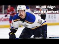 BREAKING: St. Louis Blues Sign Zach Sanford