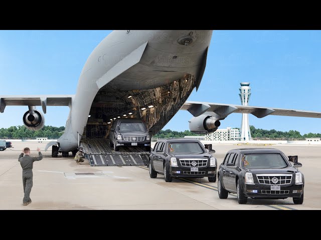 How the US is Transporting the World's Most Secure President Convoy class=