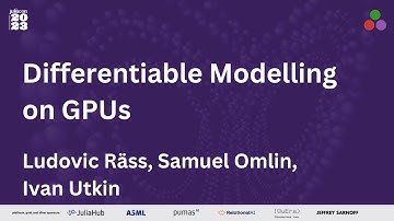 Differentiable Modeling on GPUs Workshop | JuliaCon 2023