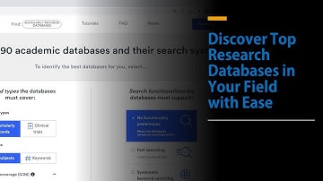 Discover Top Academic Databases in Your Field with Ease using Smart Search