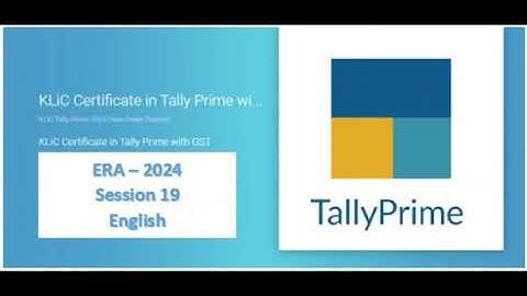 KLiC Tally Prime Era Session 19 Question English l Take a Challenge & Session End Test #tally #era