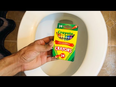 Will It Flush - Crayola Crayons Asmr Shorts Satisfying Crayon Crayola Flushing Colors