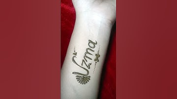 uzma name tattoo mehndi design #trending #viral #new #1millionviews
