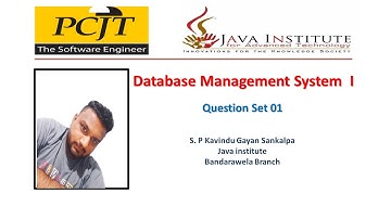 DBMS || Question set 01 || Java institute || Video Assignment