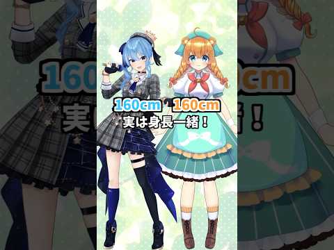 ホロライブと身長比較してみた Vtuber 新人vtuber Shorts