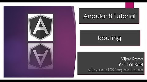 Angular 8 Routing