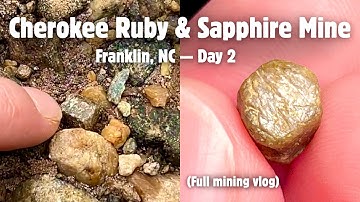 Surface picking sapphires at the Cherokee Mine in NC