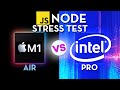 M1 MacBook vs Intel Node Stress Test