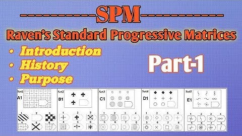(SPM) Standard Progressive Matrices | Intro | Purpose |  Psychological Testing | Part-1 | Urdu/Hindi