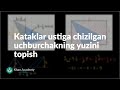 Kataklar ustiga chizilgan uchburchakning yuzini topish | Geometriya asoslari | Geometriya