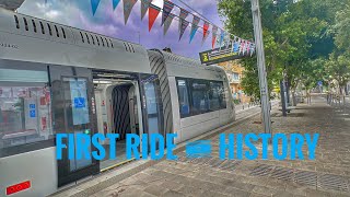 Historical 1st Ride Light Rail Tel Aviv Israel Arlozorov Station